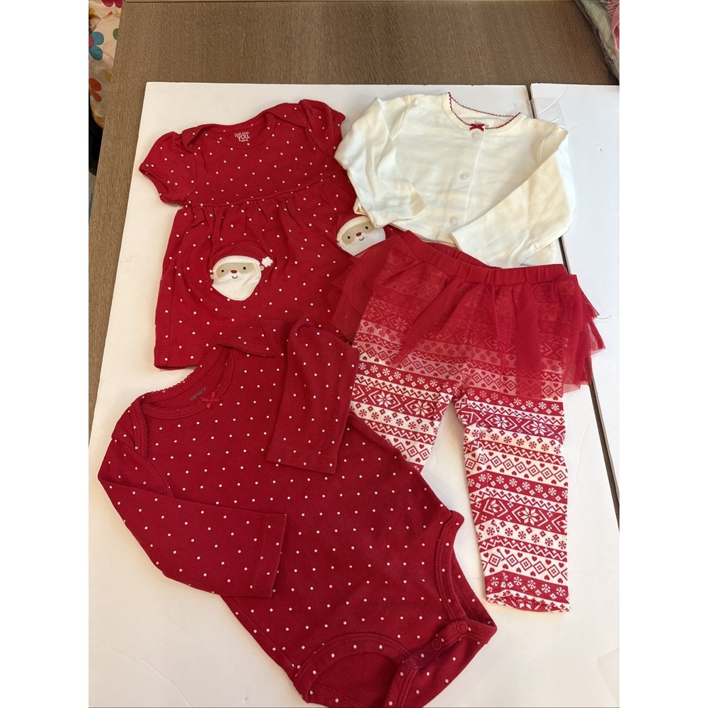Carters 9 month Christmas Lot of 5 pieces - Picture 1 of 4
